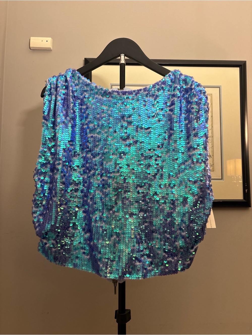 NWT Anthropologie Pilcro Wool-Cashmere Iridescent Sequin Knit Top - Size M